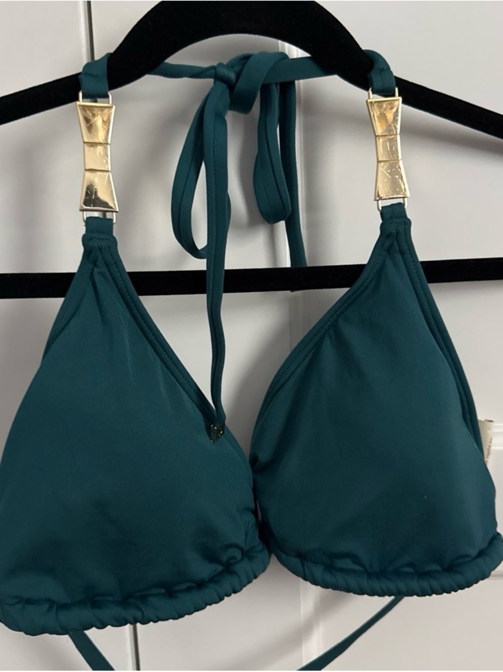 Teal Kate Spade Triangle Bikini With Bottoms, Both Pieces Size L. Good Condition